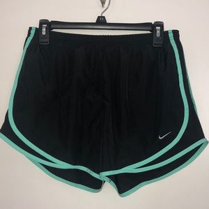 Black and teal Nike shorts